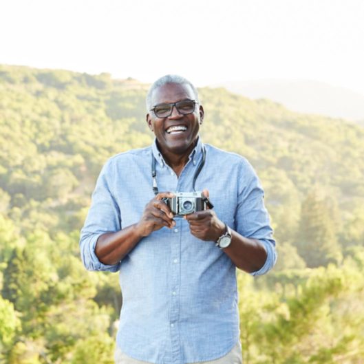 Retired Man Taking Photos