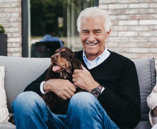 Retirement Man With Dog